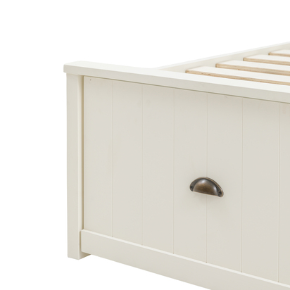 Windsor 5' 1 Drawer Storage Bed White  - Kingsize