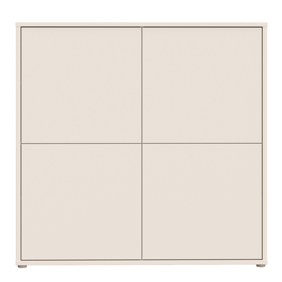 Pembroke 4 Door Large Storage Cabinet with Push-to-Open Doors in Sand