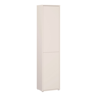 Pembroke Narrow Tall Cupboard with 2 Push-to-Open Doors in Sand
