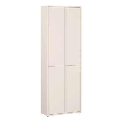 Pembroke 4 Door Tall Storage Cabinet with Push-to-Open Doors in Sand