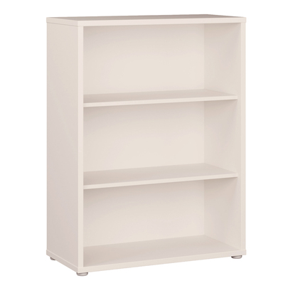 Pembroke Low Wide Bookcase with Open Shelving in Sand