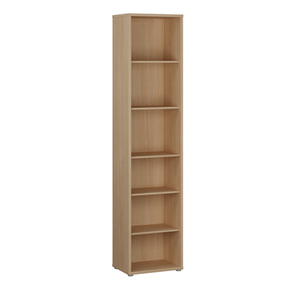 Pembroke Tall Narrow Bookcase with 5 Shelves in Elegancia Oak
