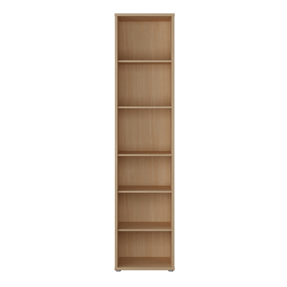 Pembroke Tall Narrow Bookcase with 5 Shelves in Elegancia Oak