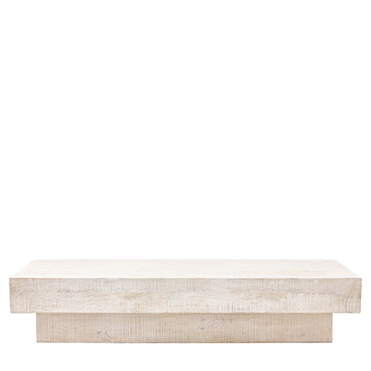 Crancott Coffee Table Whitewash 1500x600x300mm