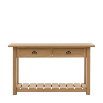 Windsor 2 Drawer Console Natural 1400x380x800mm