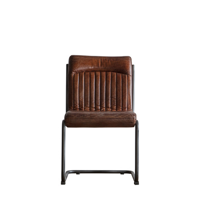 Tadworth Leather Chair Brown 520x660x880mm
