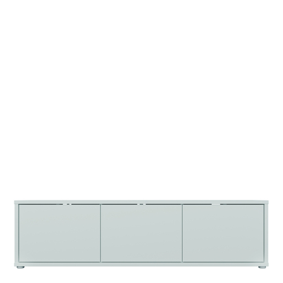 Pembroke Wide TV Cabinet with 3 Doors Push-to-Open in Light Grey