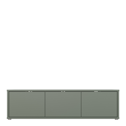 Pembroke Wide TV Cabinet with 3 Doors Push-to-Open in Sage Green