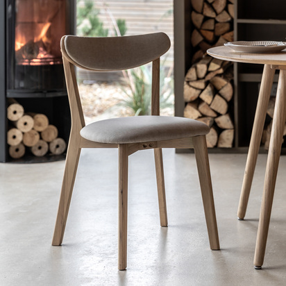 Burcroft Dining Chair Natural (2pk) 520x535x815mm