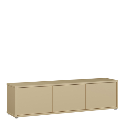 Pembroke Wide TV Cabinet with 3 Doors Push-to-Open in Butter Yellow