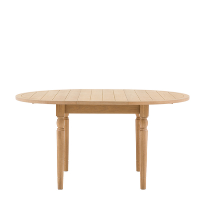 Windsor Round Ext Dning Table Natural 1100/1500x750mm