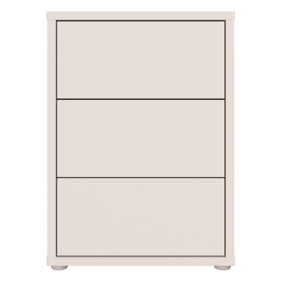 Pembroke Bedside Cabinet with 3 Drawers Push-to-Open in Sand