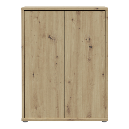 Pembroke Shoe Cabinet with 2 Doors Push-to-Open in Artisan Oak