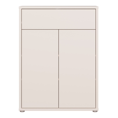 Pembroke Shoe Cabinet with 2 Doors Push-to-Open & 1 Drawer Push-to-Open in Sand