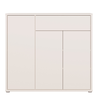 Pembroke Shoe Cabinet with 3 Doors Push-to-Open & 1 Drawer Push-to-Open in Sand