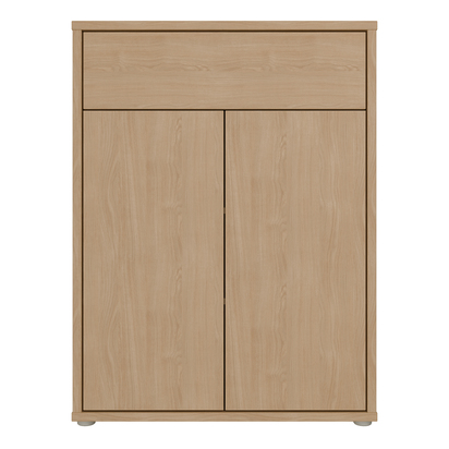 Pembroke Shoe Cabinet with 2 Doors Push-to-Open & 1 Drawer Push-to-Open in Elegancia Oak