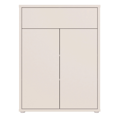 Pembroke Compact Shoe Cabinet with 2 Doors Push-to-Open & 1 Drawer Push-to-Open in Sand