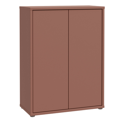 Pembroke Shoe Cabinet with 2 Doors Push-to-Open in Terracotta