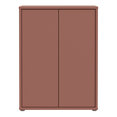 Pembroke Shoe Cabinet with 2 Doors Push-to-Open in Terracotta