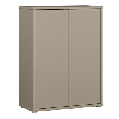 Pembroke Shoe Cabinet with 2 Doors Push-to-Open in Taupe