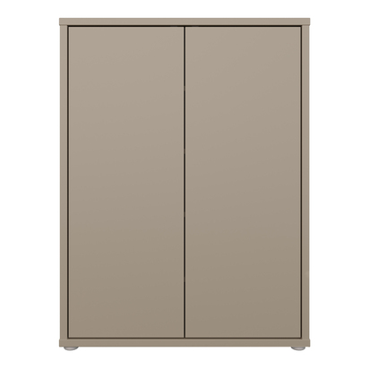 Pembroke Shoe Cabinet with 2 Doors Push-to-Open in Taupe