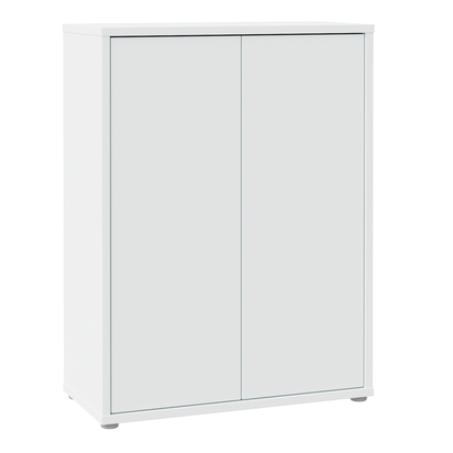 Pembroke Shoe Cabinet with 2 Doors Push-to-Open in Light Grey