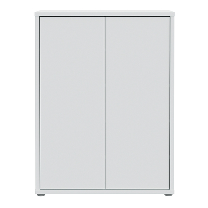 Pembroke Shoe Cabinet with 2 Doors Push-to-Open in Light Grey