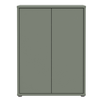 Pembroke Shoe Cabinet with 2 Doors Push-to-Open in Sage Green