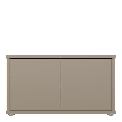 Pembroke Bench with 2 Doors Push-to-Open in Taupe