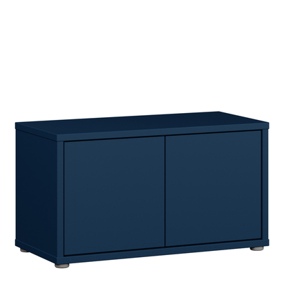 Pembroke Bench with 2 Doors Push-to-Open in Night Blue