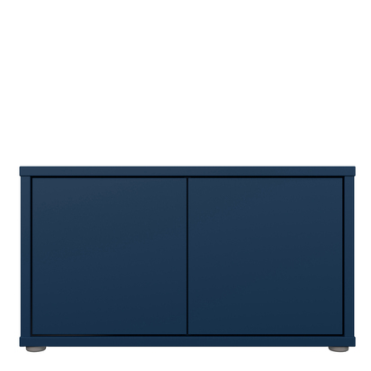 Pembroke Bench with 2 Doors Push-to-Open in Night Blue