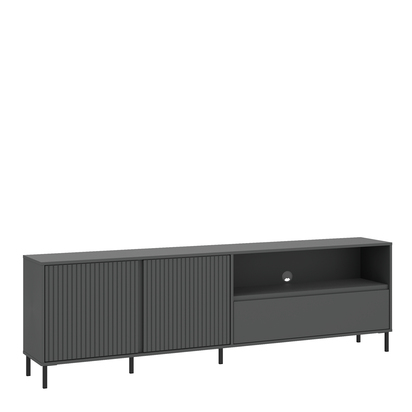 Oakwell TV Cabinet 2 Door 1 Drawer in Anthracite