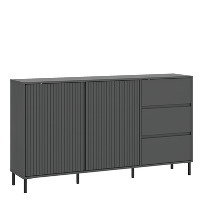 Oakwell Sideboard 2 Door 3 Drawer in Anthracite