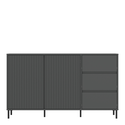 Oakwell Sideboard 2 Door 3 Drawer in Anthracite