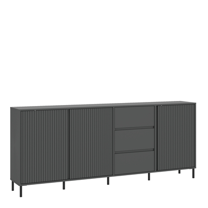 Oakwell Sideboard 3 Door 3 Drawer in Anthracite
