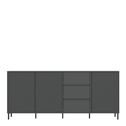 Oakwell Sideboard 3 Door 3 Drawer in Anthracite