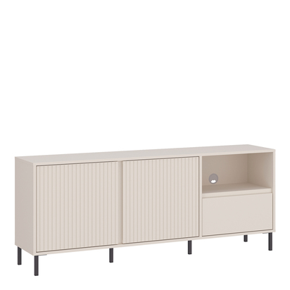 Oakwell Wide TV Cabinet 2 Door 1 Drawer in Cashmere
