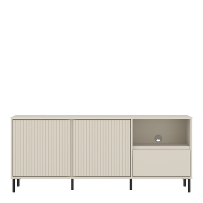 Oakwell Wide TV Cabinet 2 Door 1 Drawer in Cashmere