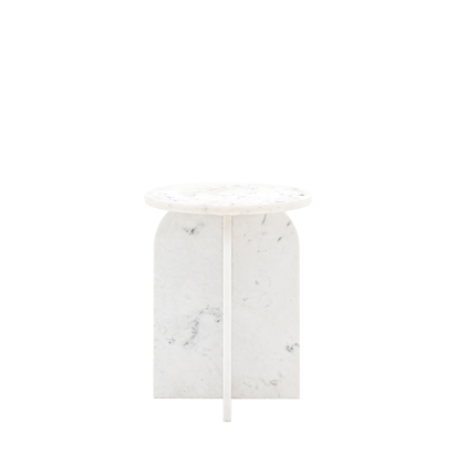 Rosedale Side Table White 400x400x500mm