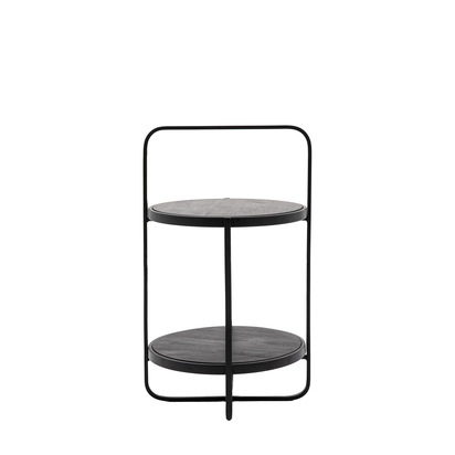 Bramstone Side Table Black 425x425x720mm
