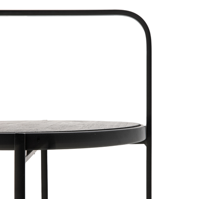 Bramstone Side Table Black 425x425x720mm