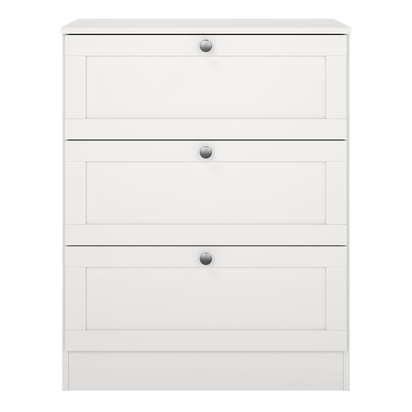 Langford Chest with 3 Frame Drawers in White