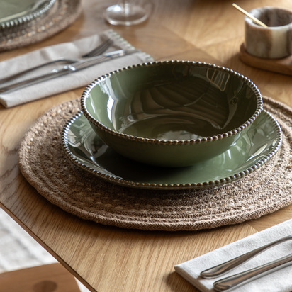 Studio Organic Beaded Pasta Bowl Olive (4pk)