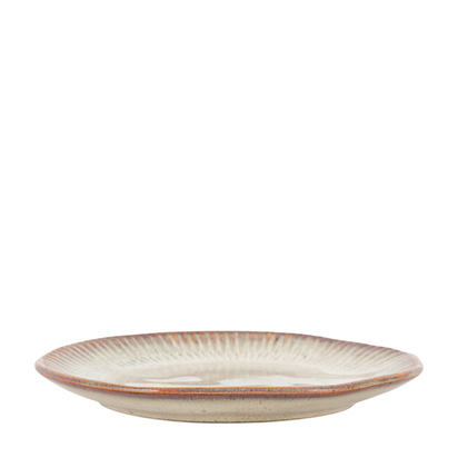 Studio Organic Ridged Side Plate Stone (4pk)