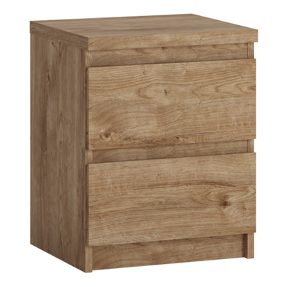 Langford Bedside Cabinet 2 Drawer in Golden Ribbeck Oak