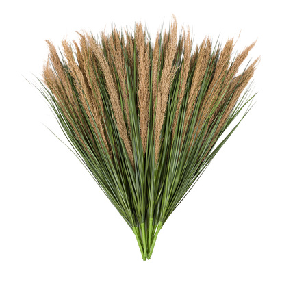 Faux Decorative Grass with Feather Seed (12pk) 930mm