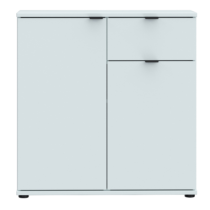Henley 4 2 Door Cupboard with Drawer and Top Lip Detail in Light Grey