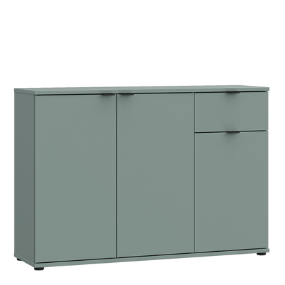Henley 4 Wide 3 Door Cupboard with Drawer in Sage Green
