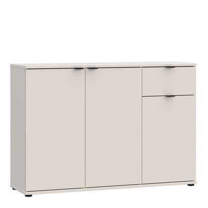 Henley 4 Wide 3 Door Cupboard with Drawer in Sand