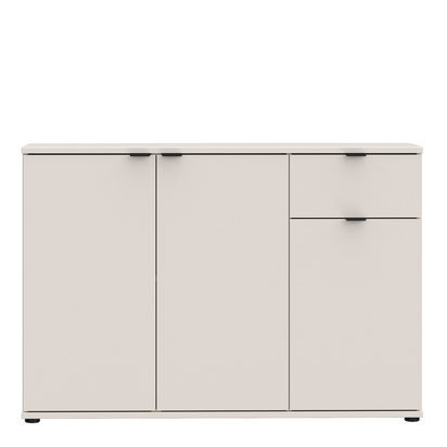 Henley 4 Wide 3 Door Cupboard with Drawer in Sand